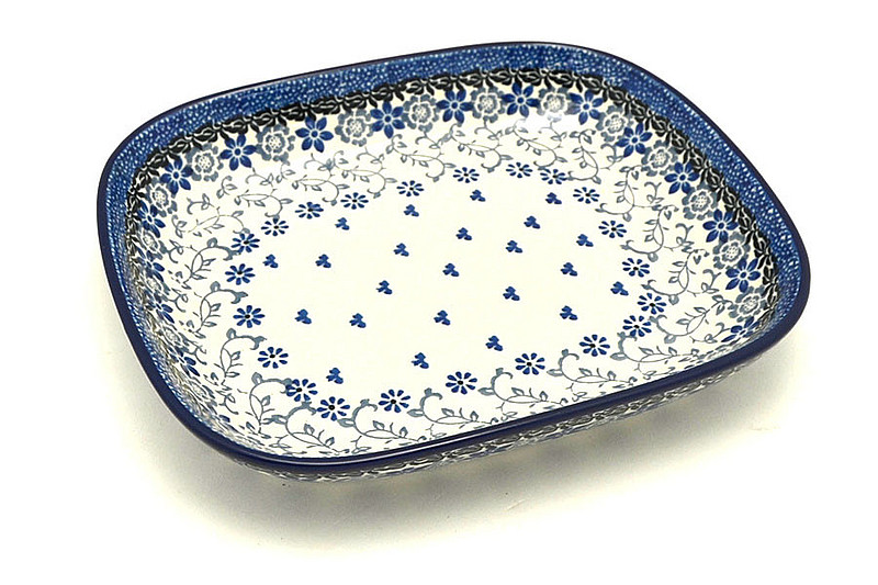 Ceramika Artystyczna Polish Pottery Baker - Shallow Rectangular - Small - Silver Lace 159-2158a (Ceramika Artystyczna)