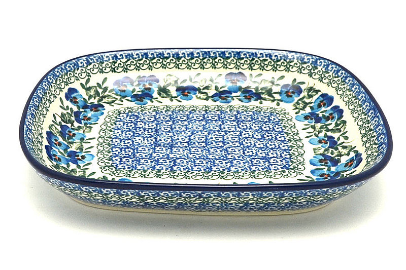 Ceramika Artystyczna Polish Pottery Baker - Shallow Rectangular - Small - Winter Viola 159-2273a (Ceramika Artystyczna)