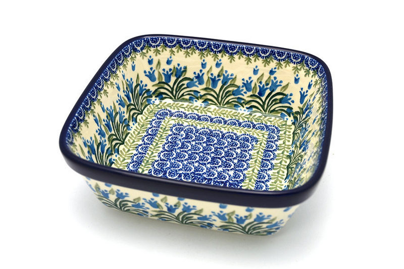 Polish Pottery Baker - Square - Blue Bells