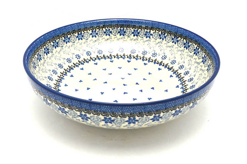 Polish Pottery Bowl - Contemporary - Large (11") - Silver Lace