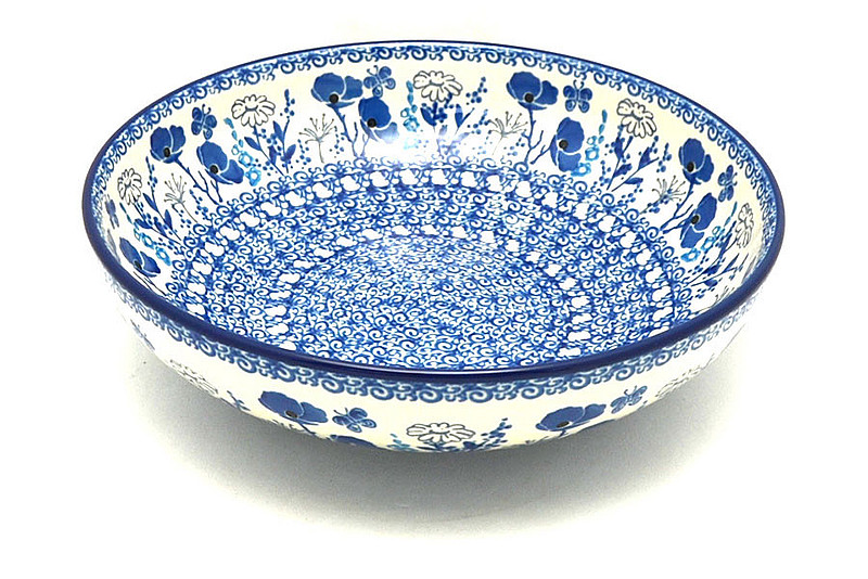 Ceramika Artystyczna Polish Pottery Bowl - Contemporary - Medium (9") - Evening Poppies B91-2902a (Ceramika Artystyczna)