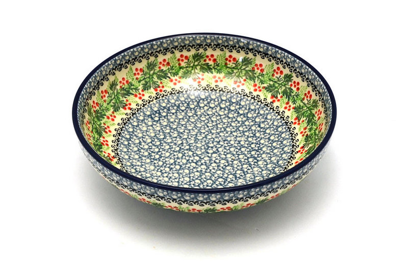Ceramika Artystyczna Polish Pottery Bowl - Contemporary - Medium (9") - Holly Berry B91-1734a (Ceramika Artystyczna)