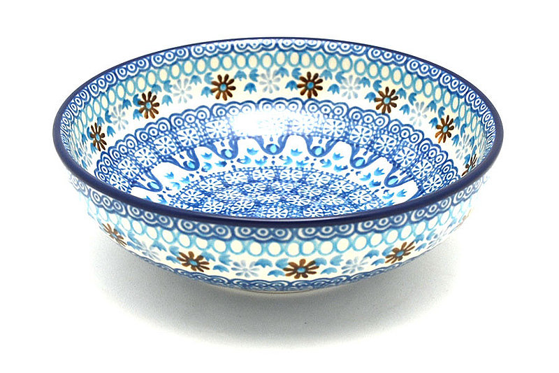 Polish Pottery Bowl - Contemporary Salad - Blue Yonder
