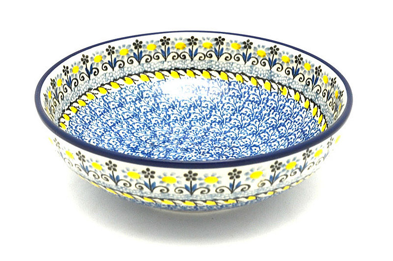 Ceramika Artystyczna Polish Pottery Bowl - Contemporary Salad - Daisy Maize B90-2178a (Ceramika Artystyczna)