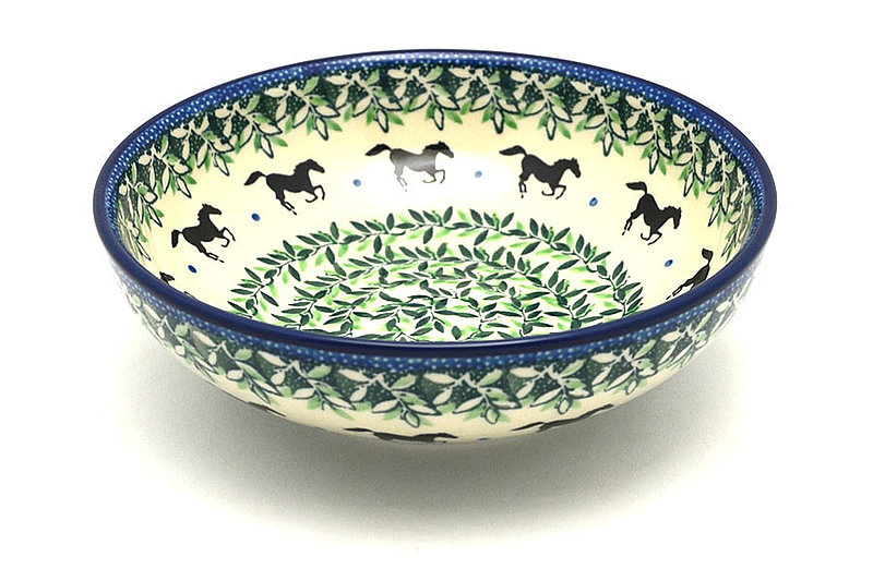 Ceramika Artystyczna Polish Pottery Bowl - Contemporary Salad - Dark Horse B90-2241a (Ceramika Artystyczna)