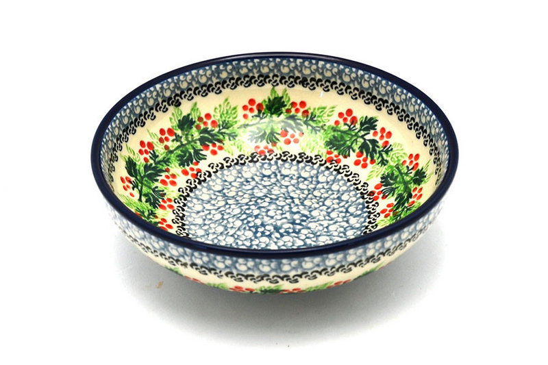 Ceramika Artystyczna Polish Pottery Bowl - Contemporary Salad - Holly Berry B90-1734a (Ceramika Artystyczna)