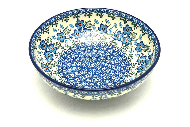 Ceramika Artystyczna Polish Pottery Bowl - Contemporary Salad - Parisian Posies B90-2272a (Ceramika Artystyczna)