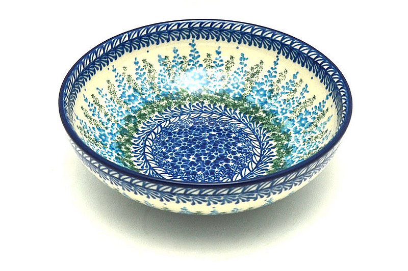 Ceramika Artystyczna Polish Pottery Bowl - Contemporary Salad - Virginia Blue Bells B90-3279a (Ceramika Artystyczna)