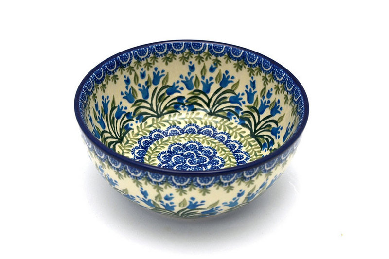 Ceramika Artystyczna Polish Pottery Bowl - Coupe Cereal - Blue Bells C38-1432a (Ceramika Artystyczna)