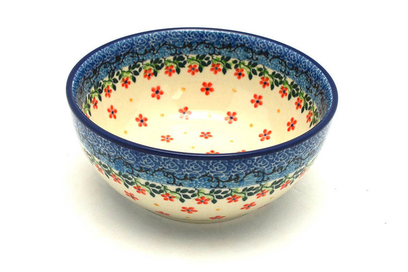 Ceramika Artystyczna Polish Pottery Bowl - Coupe Cereal - Cherry Jubilee C38-2284a (Ceramika Artystyczna)