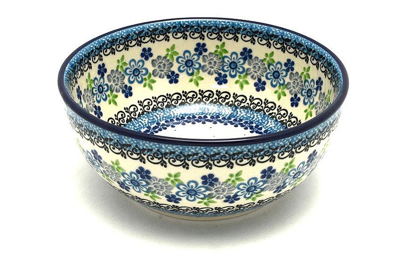 Ceramika Artystyczna Polish Pottery Bowl - Coupe Cereal - Flower Works C38-2633a (Ceramika Artystyczna)