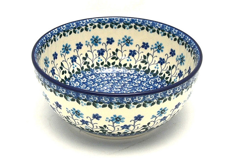 Ceramika Artystyczna Polish Pottery Bowl - Coupe Cereal - Georgia Blue C38-2785a (Ceramika Artystyczna)