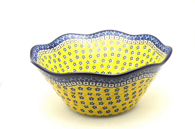 Ceramika Artystyczna Polish Pottery Bowl - Curvy Edge - 10" - Sunburst 692-859a (Ceramika Artystyczna)