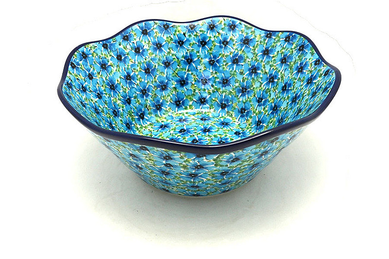 Ceramika Artystyczna Polish Pottery Bowl - Curvy Edge - 10" - Unikat Signature U4929 692-U4929 (Ceramika Artystyczna)