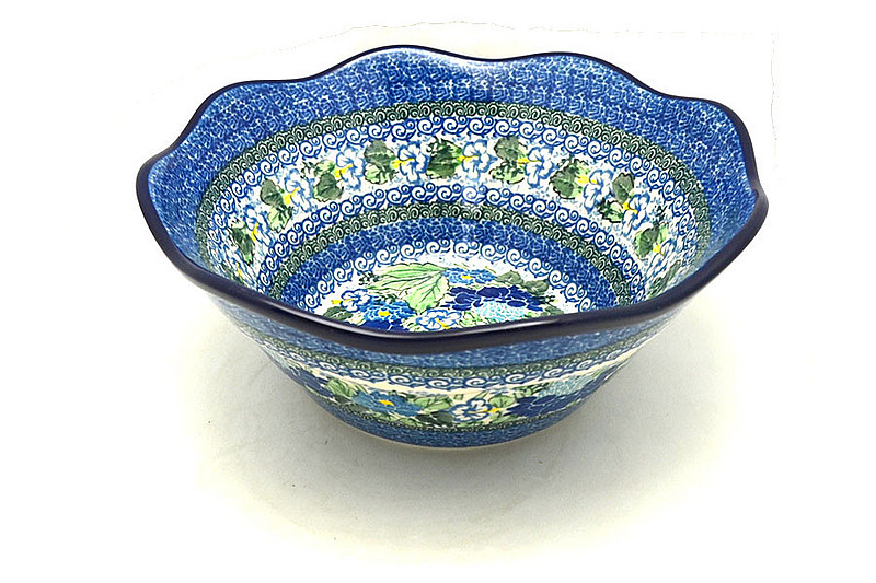 Ceramika Artystyczna Polish Pottery Bowl - Curvy Edge - 10" - Unikat Signature U5138 692-U5138 (Ceramika Artystyczna)