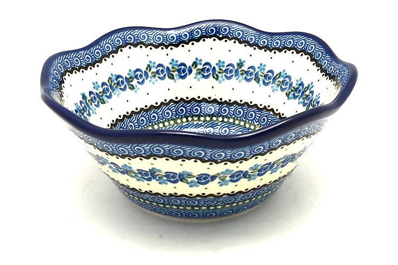 Ceramika Artystyczna Polish Pottery Bowl - Curvy Edge - 8" - Twilight 691-0882a (Ceramika Artystyczna)