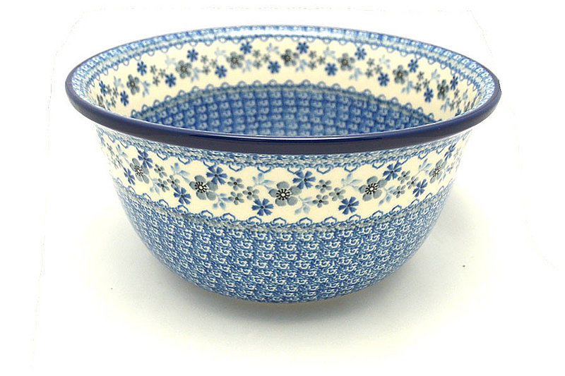 Polish Pottery Bowl - Deep Artisan Bowl - Large - Blue Horizon