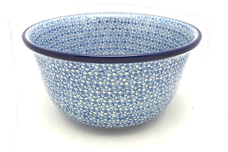 Ceramika Artystyczna Polish Pottery Bowl - Deep Artisan Bowl - Large - Daisy Flurry 113-2176a (Ceramika Artystyczna)