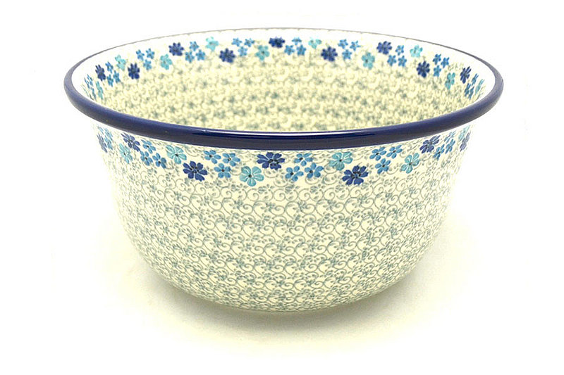 Polish Pottery Bowl - Deep Artisan Bowl - Large - Sea Blossom