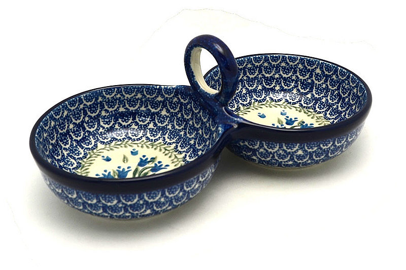Ceramika Artystyczna Polish Pottery Bowl - Double Serving - Blue Bells 942-1432a (Ceramika Artystyczna)