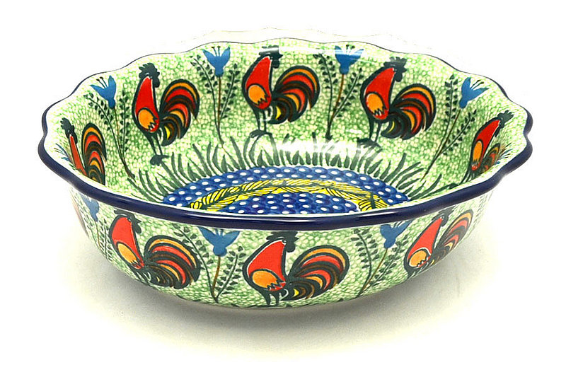 Ceramika Artystyczna Polish Pottery Bowl - Fluted Oval - Unikat Signature - U2663 D78-U2663 (Ceramika Artystyczna)