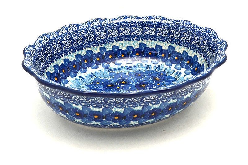 Ceramika Artystyczna Polish Pottery Bowl - Fluted Oval - Unikat Signature - U3639 D78-U3639 (Ceramika Artystyczna)