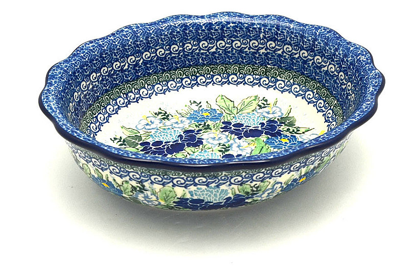 Ceramika Artystyczna Polish Pottery Bowl - Fluted Oval - Unikat Signature - U5138 D78-U5138 (Ceramika Artystyczna)