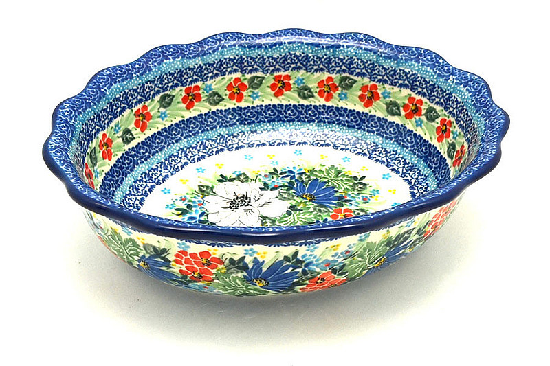 Ceramika Artystyczna Polish Pottery Bowl - Fluted Oval - Unikat Signature - U5156 D78-U5156 (Ceramika Artystyczna)