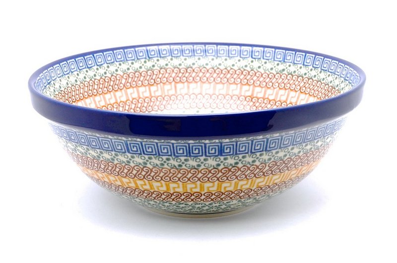 Ceramika Artystyczna Polish Pottery Bowl - Grand Nesting (10 3/4") - Autumn 055-050a (Ceramika Artystyczna)