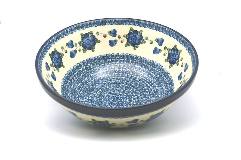 Ceramika Artystyczna Polish Pottery Bowl - Grand Nesting (10 3/4") - Blue Poppy 055-163a (Ceramika Artystyczna)