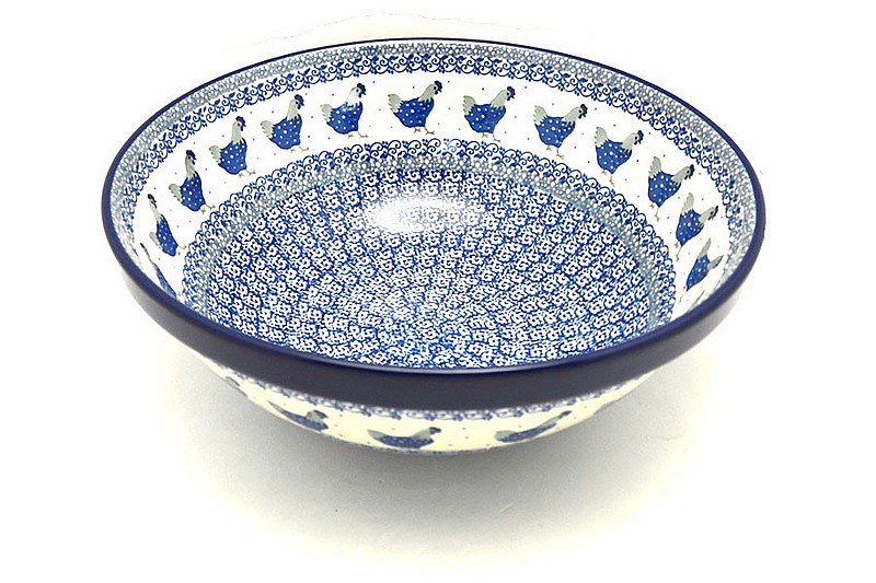 Ceramika Artystyczna Polish Pottery Bowl - Grand Nesting (10 3/4") - Henny Penny 055-2597a (Ceramika Artystyczna)