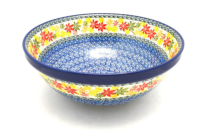 Ceramika Artystyczna Polish Pottery Bowl - Grand Nesting (10 3/4") - Maple Harvest 055-2533a (Ceramika Artystyczna)