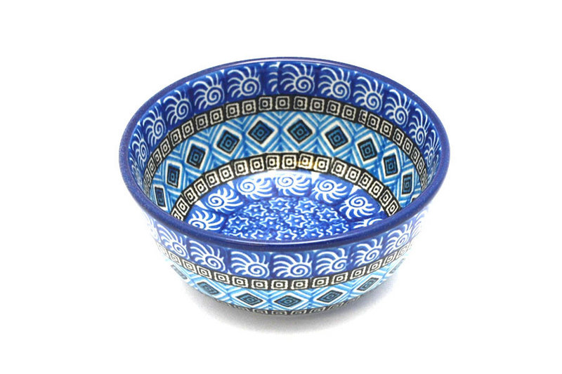 Ceramika Artystyczna Polish Pottery Bowl - Ice Cream/Dessert - Aztec Sky 017-1917a (Ceramika Artystyczna)