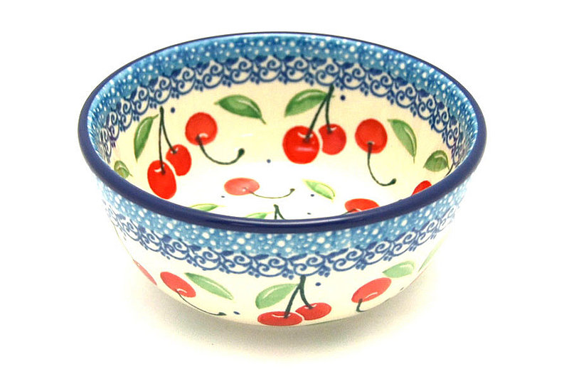 Ceramika Artystyczna Polish Pottery Bowl - Ice Cream/Dessert - Cherry Pie 017-2715a (Ceramika Artystyczna)