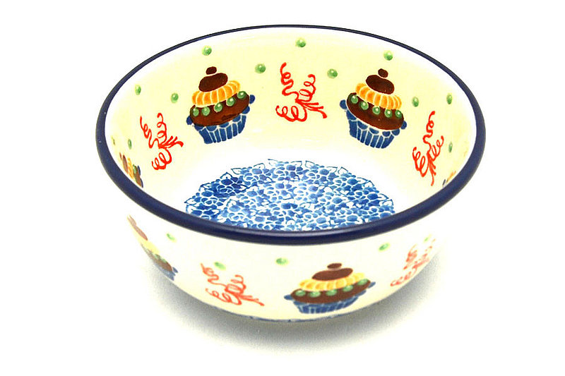 Ceramika Artystyczna Polish Pottery Bowl - Ice Cream/Dessert - Cupcake 017-1597a (Ceramika Artystyczna)