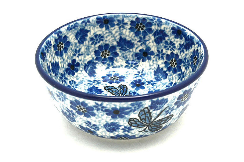 Ceramika Artystyczna Polish Pottery Bowl - Ice Cream/Dessert - Hidden Dragonfly 017-1443a (Ceramika Artystyczna)