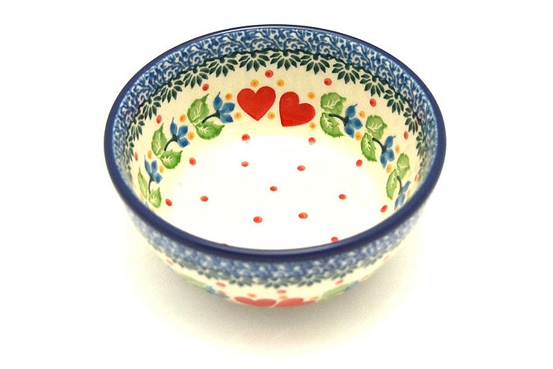 Polish Pottery Bowl - Ice Cream/Dessert - Sweet Hearts