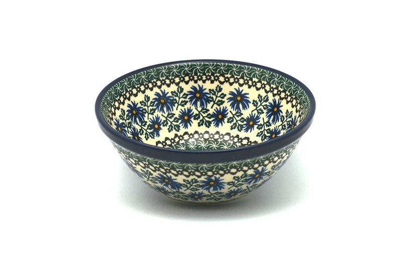 Polish Pottery Bowl - Large Nesting (7 1/2") - Blue Chicory