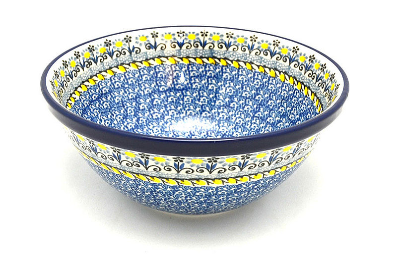 Ceramika Artystyczna Polish Pottery Bowl - Large Nesting (7 1/2") - Daisy Maize 057-2178a (Ceramika Artystyczna)