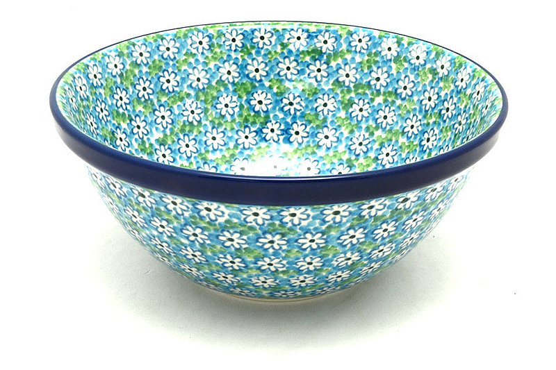 Polish Pottery Bowl - Large Nesting (7 1/2") - Key Lime
