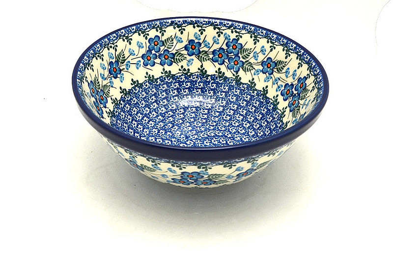 Ceramika Artystyczna Polish Pottery Bowl - Large Nesting (7 1/2") - Parisian Posies 057-2272a (Ceramika Artystyczna)