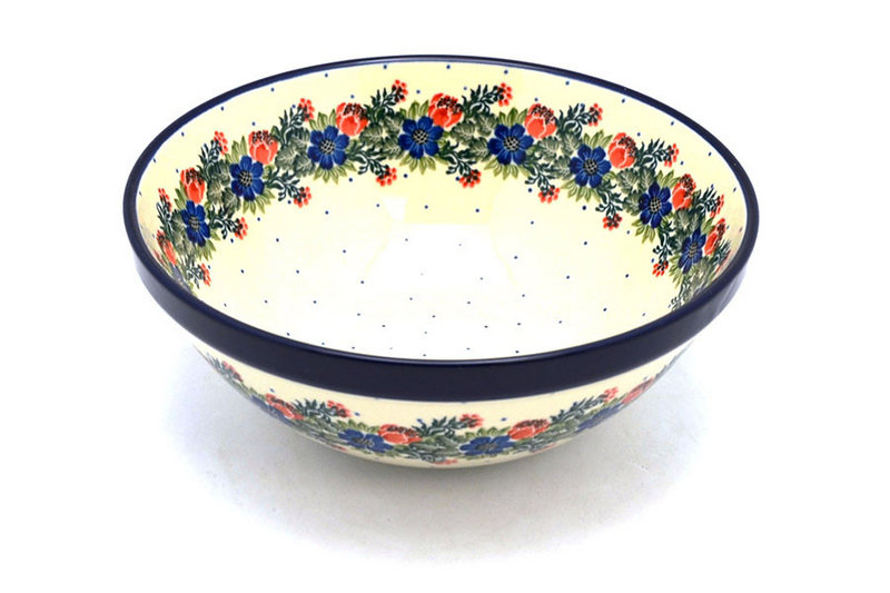 Ceramika Artystyczna Polish Pottery Bowl - Larger Nesting (9") - Garden Party 056-1535a (Ceramika Artystyczna)