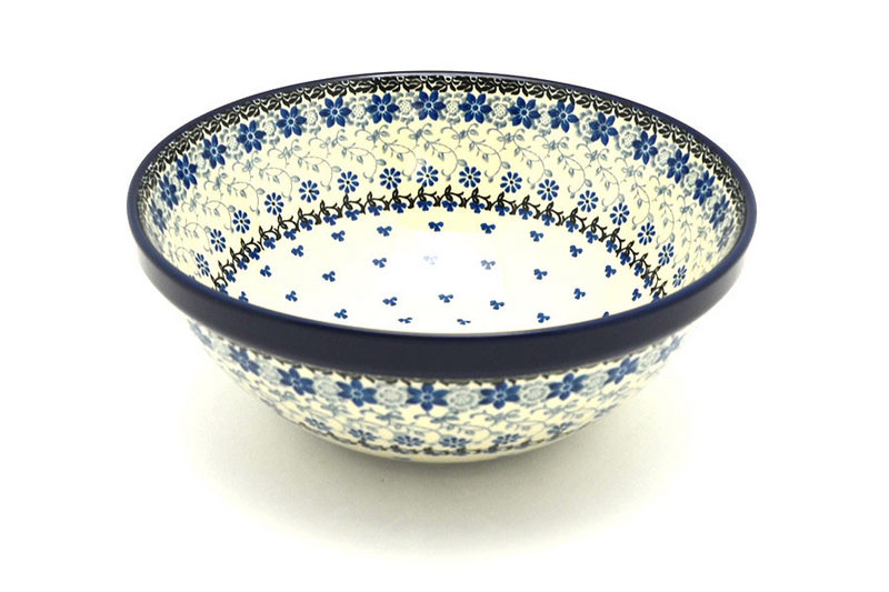 Ceramika Artystyczna Polish Pottery Bowl - Larger Nesting (9") - Silver Lace 056-2158a (Ceramika Artystyczna)