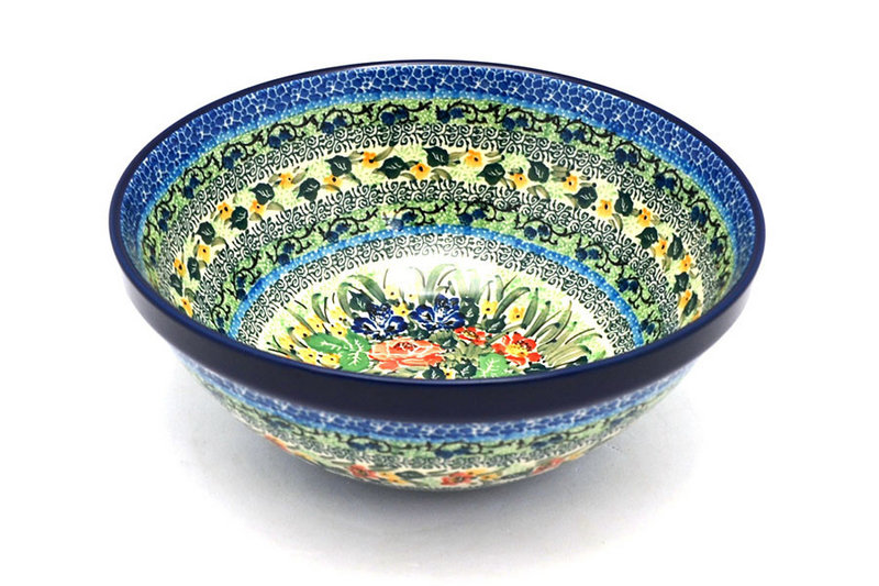 Ceramika Artystyczna Polish Pottery Bowl - Larger Nesting (9") - Unikat Signature U4400 056-U4400 (Ceramika Artystyczna)