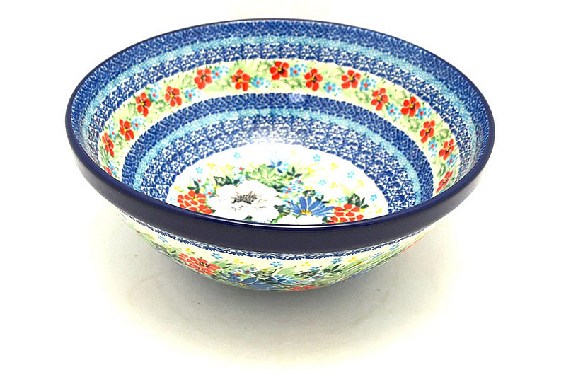 Ceramika Artystyczna Polish Pottery Bowl - Larger Nesting (9") - Unikat Signature U5156 056-U5156 (Ceramika Artystyczna)