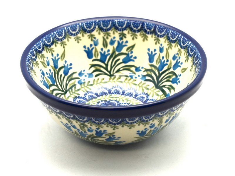 Ceramika Artystyczna Polish Pottery Bowl - Medium Nesting (6 1/2") - Blue Bells 058-1432a (Ceramika Artystyczna)