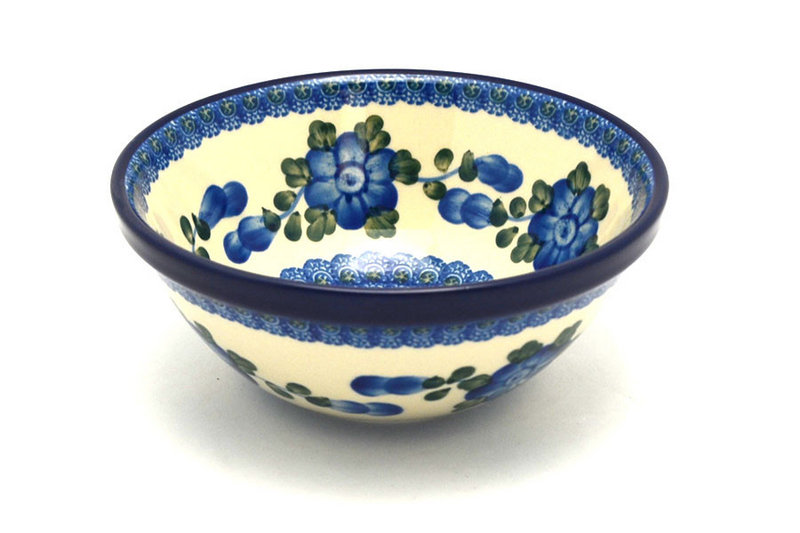 Ceramika Artystyczna Polish Pottery Bowl - Medium Nesting (6 1/2") - Blue Poppy 058-163a (Ceramika Artystyczna)