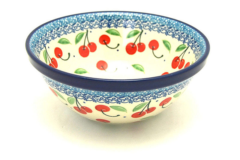 Polish Pottery Bowl - Medium Nesting (6 1/2") - Cherry Pie