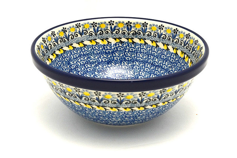 Ceramika Artystyczna Polish Pottery Bowl - Medium Nesting (6 1/2") - Daisy Maize 058-2178a (Ceramika Artystyczna)