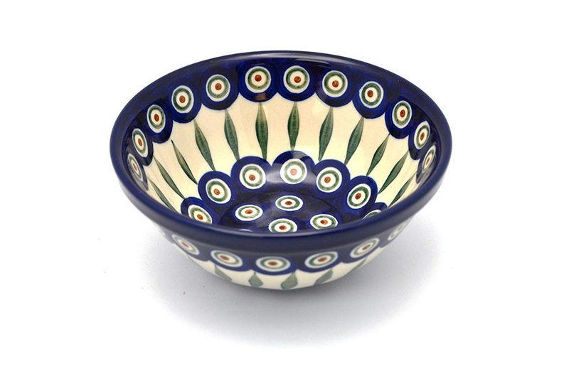 Ceramika Artystyczna Polish Pottery Bowl - Medium Nesting (6 1/2") - Peacock 058-054a (Ceramika Artystyczna)